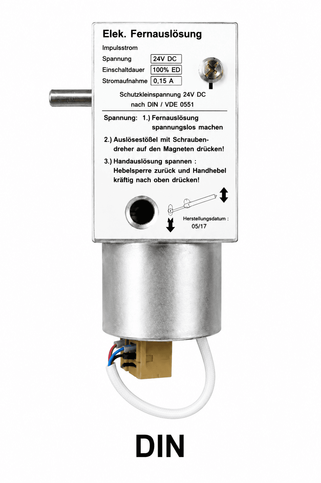 Declanșator electromagnetic panou 24V - miniatură 3