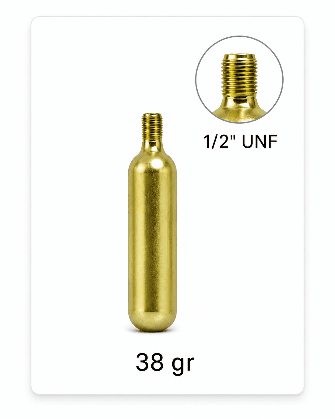 Butelie CO₂ trapă 1/2 UNF – 38 g