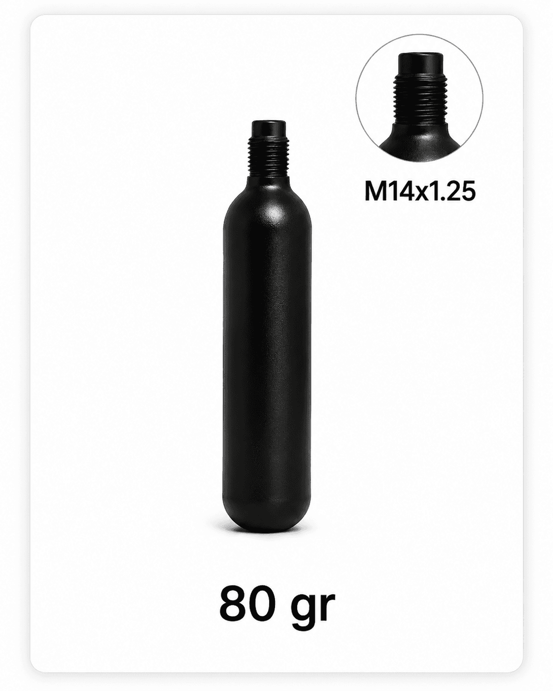 Butelie CO₂ trapă M14x1.25 - 80 g