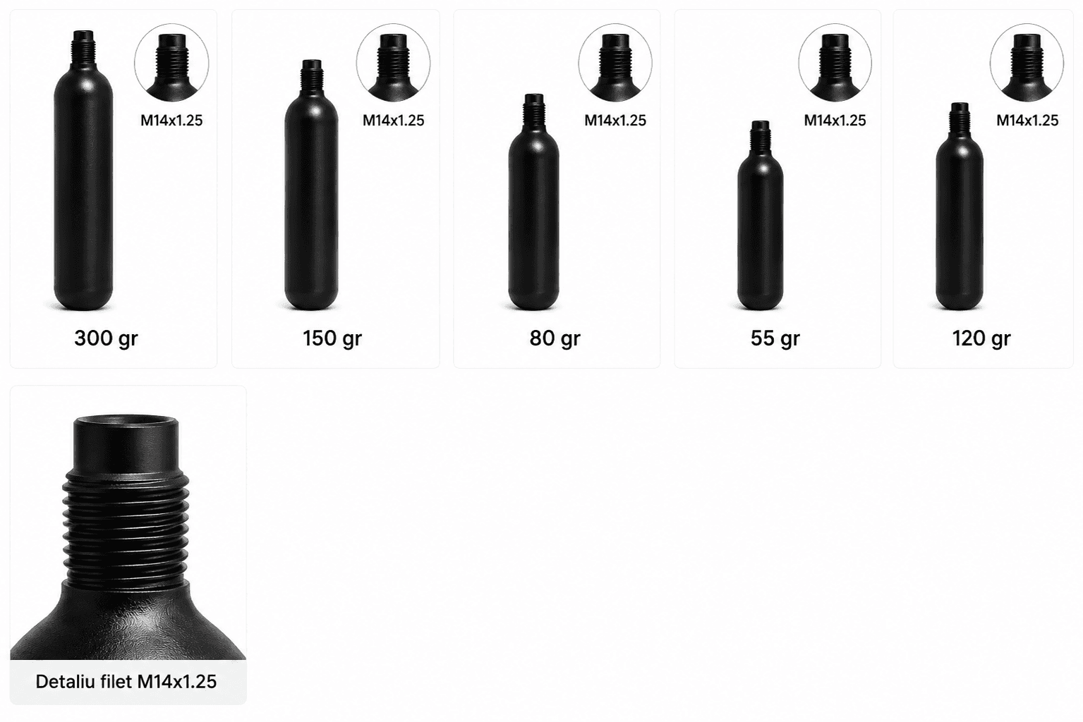 Butelie CO₂ trapă M14x1.25 - 80 g - miniatură 2